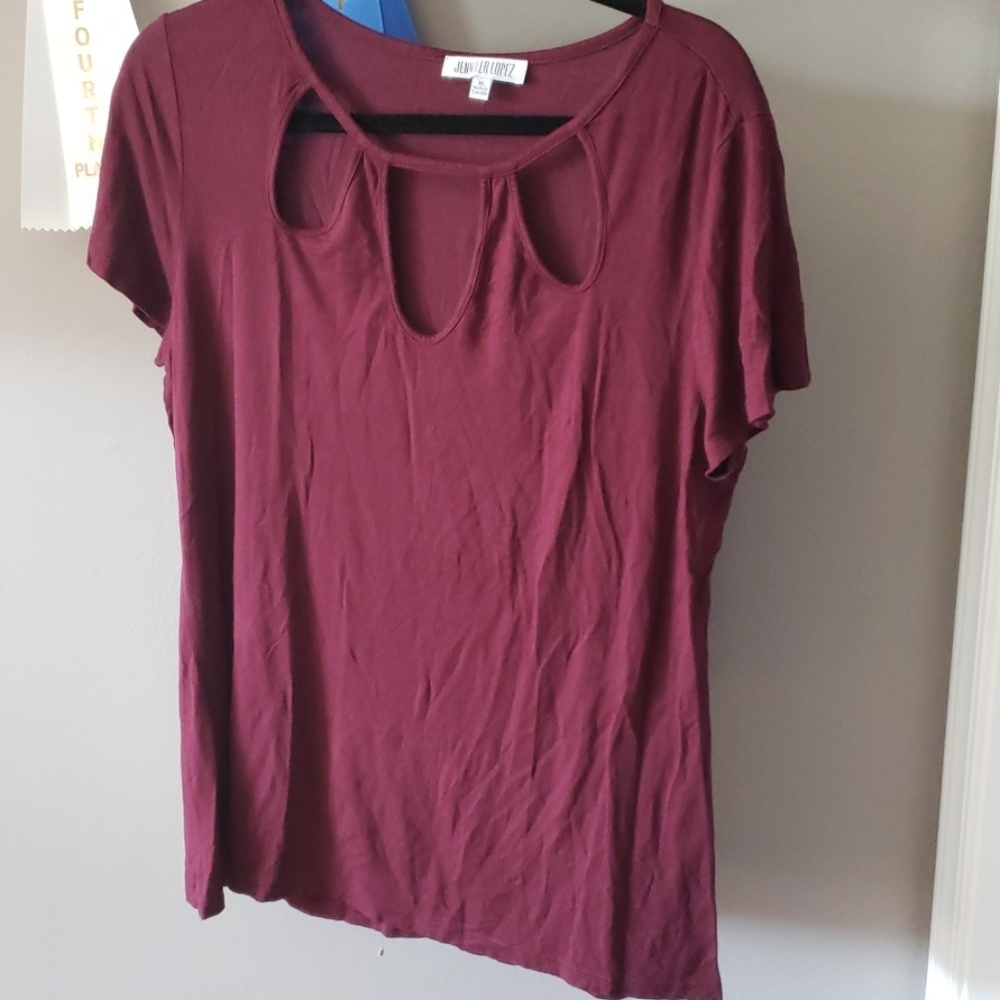 Burgundy top